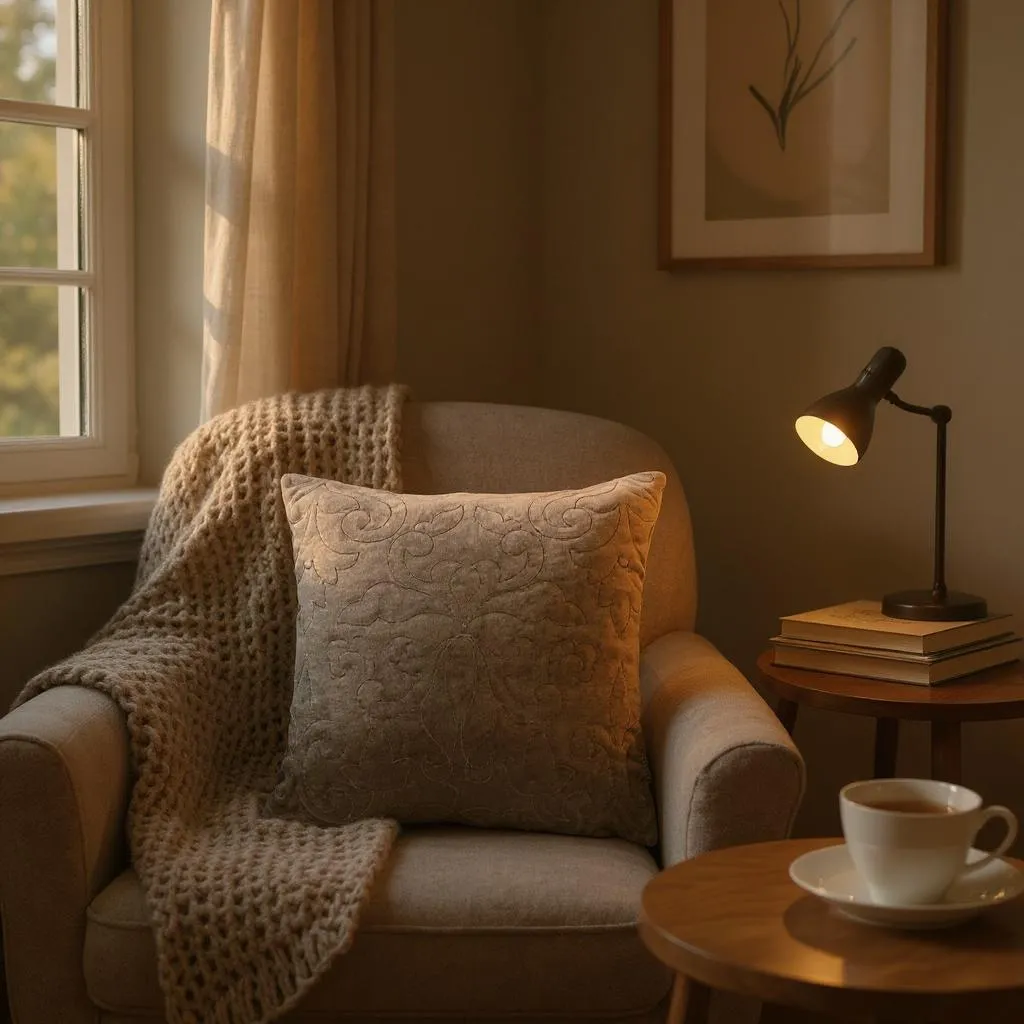 Grey Paisley Quilted Velvet Cushion - 40x40cm