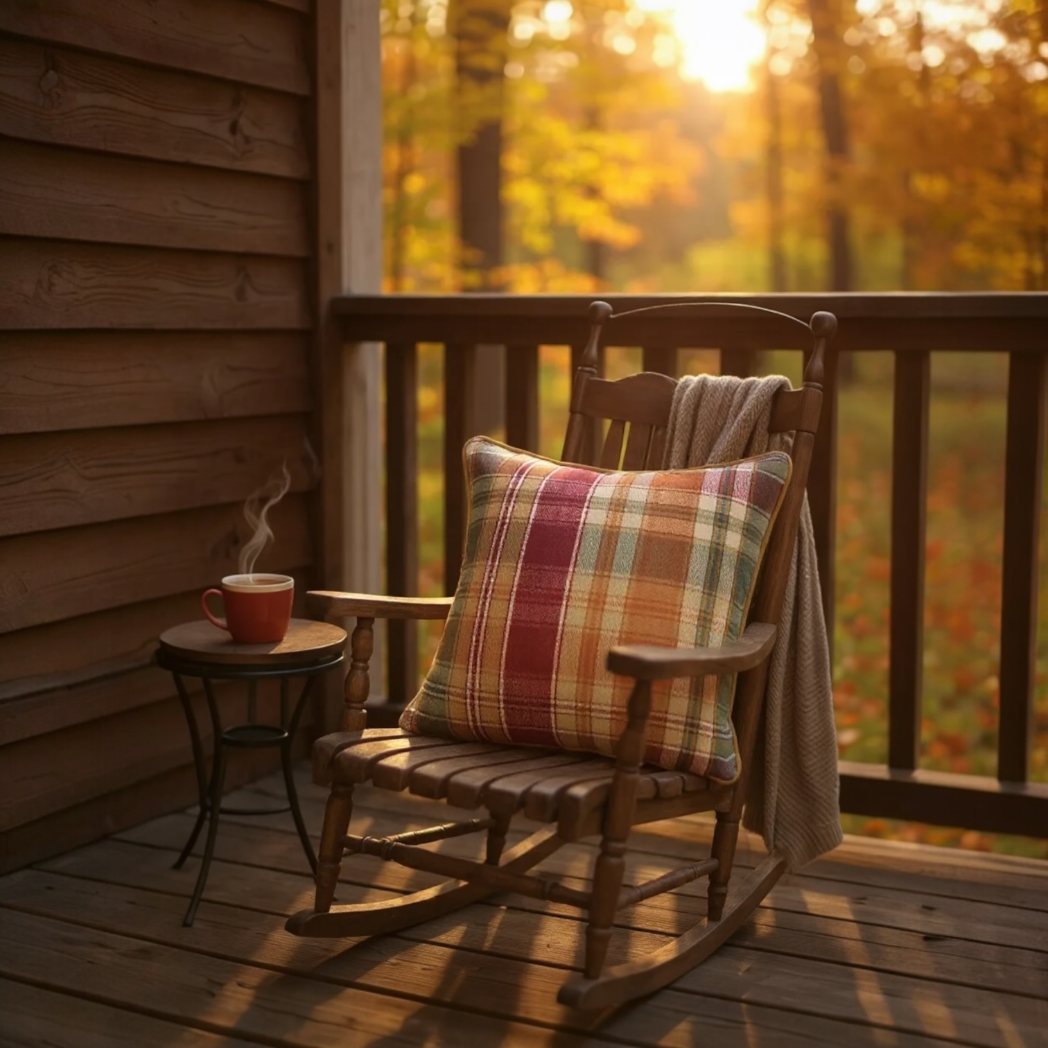 Checked Multicoloured Herringbone Linen Cushion, Reversible - 40x40cm