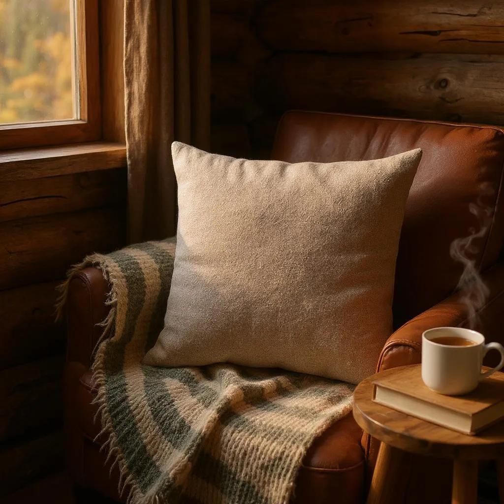 Plain Mid Brown Cushion - 50x50cm