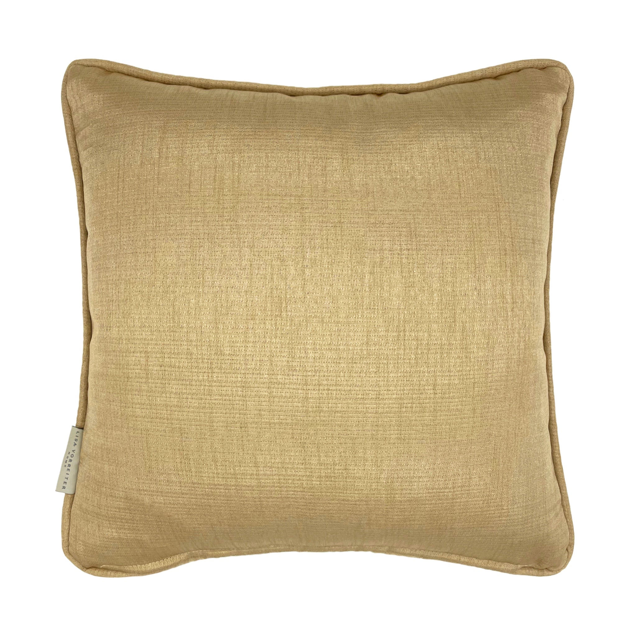 Gold & Green Piped Swirl Motif Luxurious Jacquard Cushion Cover, Reversible - 40x40cm