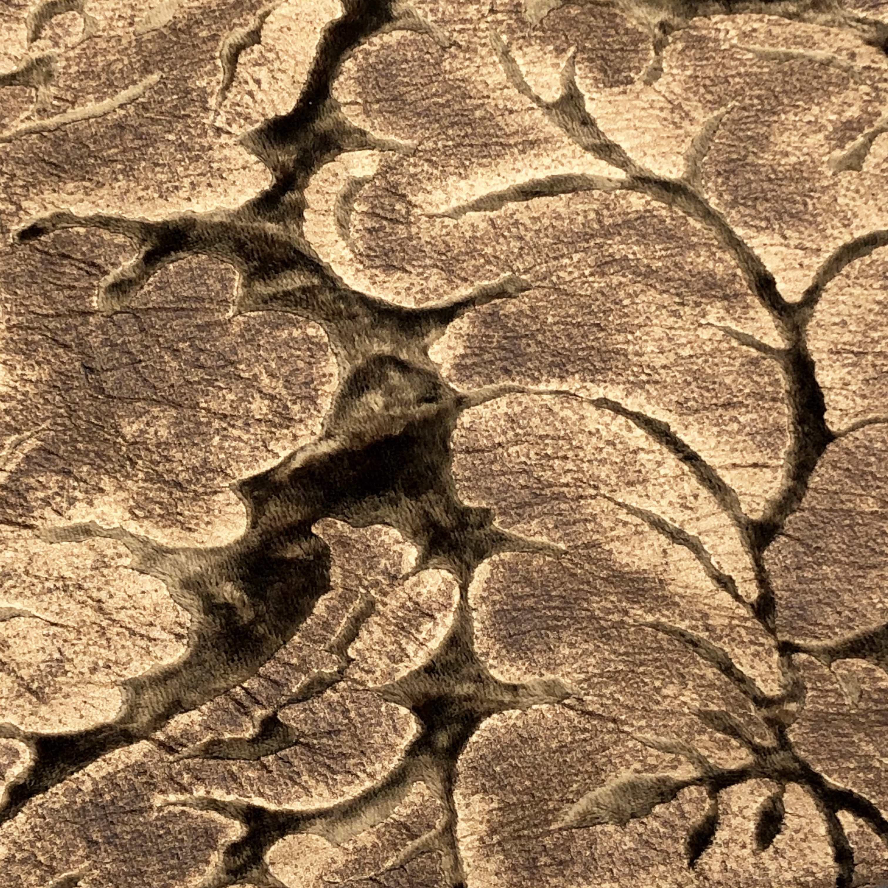 Brown Velvet & Gold Paisley Cushion Cover, 50x50cm