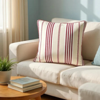 Red, Green & Blue Cashew Nut Tree Cotton Cushion, Reversible 40x40cm