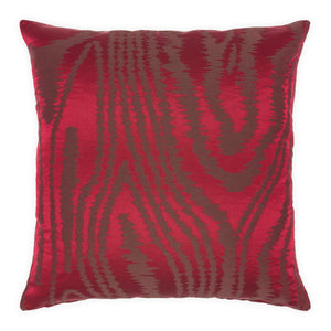 Deep Red Silk Taffeta Cushion - 50x50cm