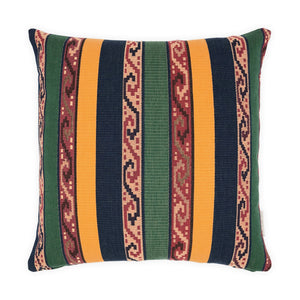 Multicoloured Striped Kilim Cushion - 40x40cm