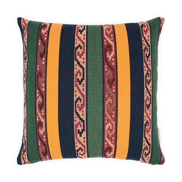 Multicoloured Striped Kilim Cushion - 40x40cm