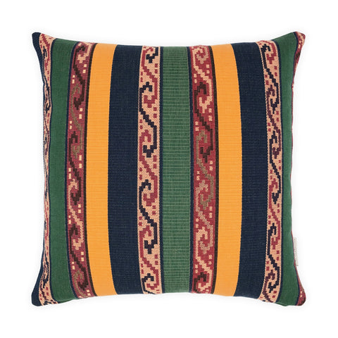 Multicoloured Striped Kilim Cushion - 40x40cm