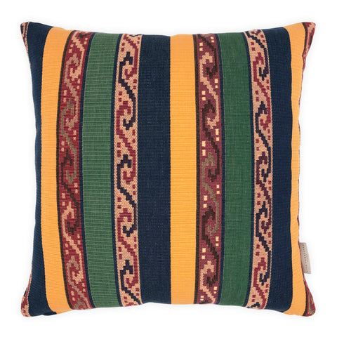 Multicoloured Striped Kilim Cushion - 50x50cm