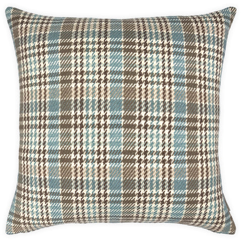 Chunky Woven Multicoloured Checked Cushion, Reversible - 60x60cm
