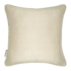 Multicoloured Bird Print on Cream Cotton Cushion, Reversible - 50x50cm