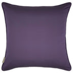 Large Flower Print on Beige Linen Cushion, Reversible - 60x60cm