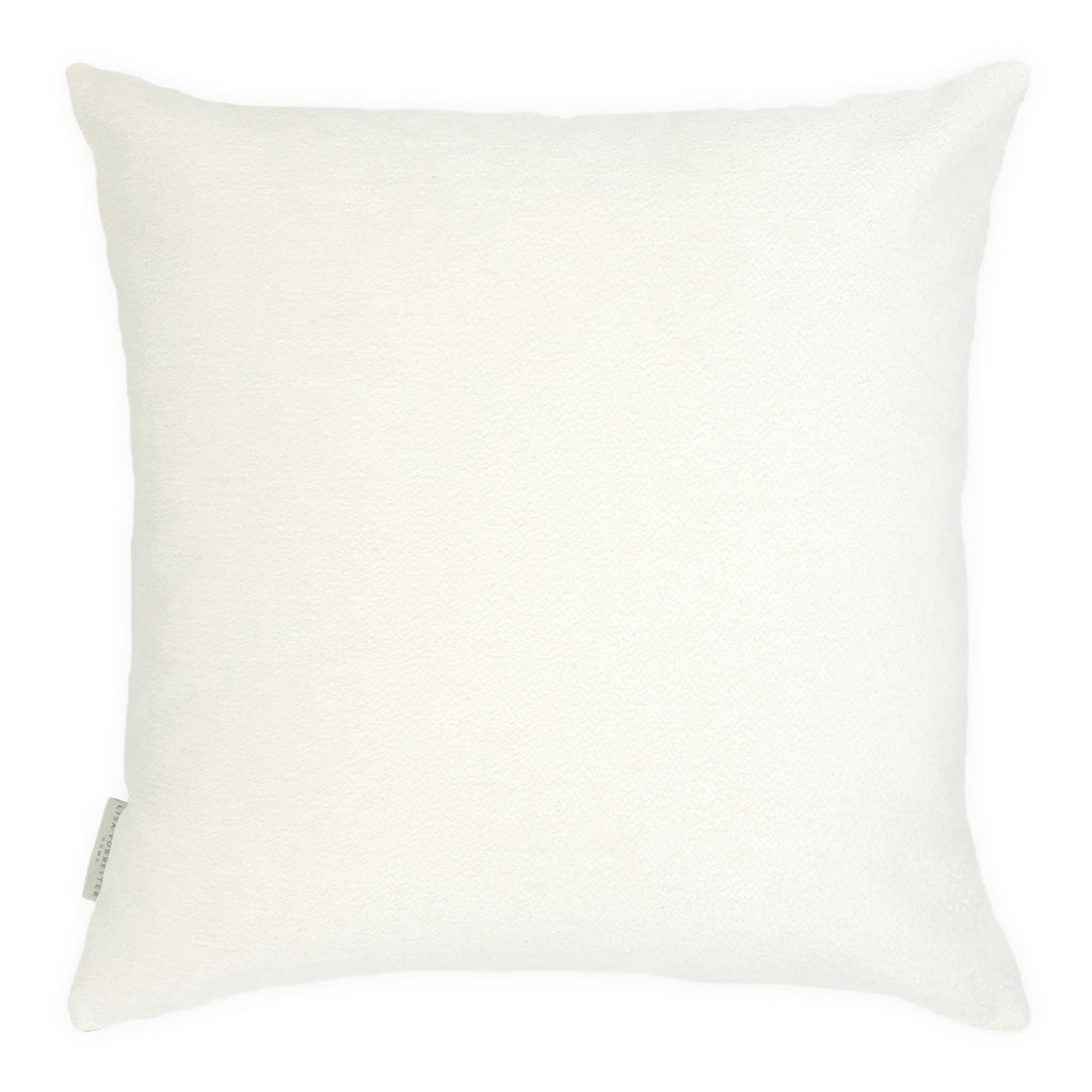 Grey & White Velvet Kilim Style Cushion, Reversible - 50x50cm