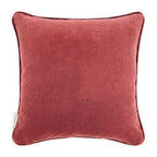 Pink Orchid Embroidery on Green Jacquard Cushion, Reversible - 45x45cm