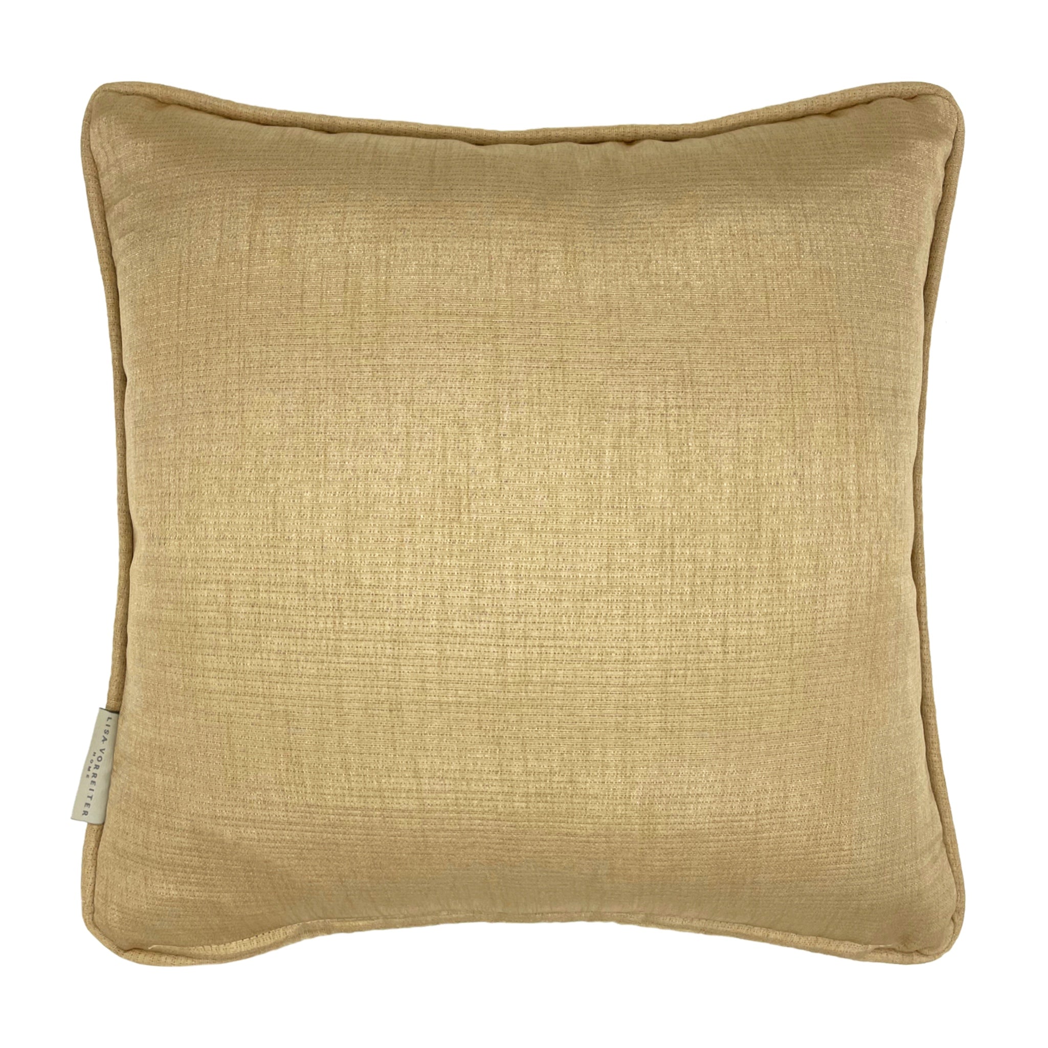 Gold & Green Piped Swirl Motif Luxurious Jacquard Cushion Cover, Reversible - 45x45cm