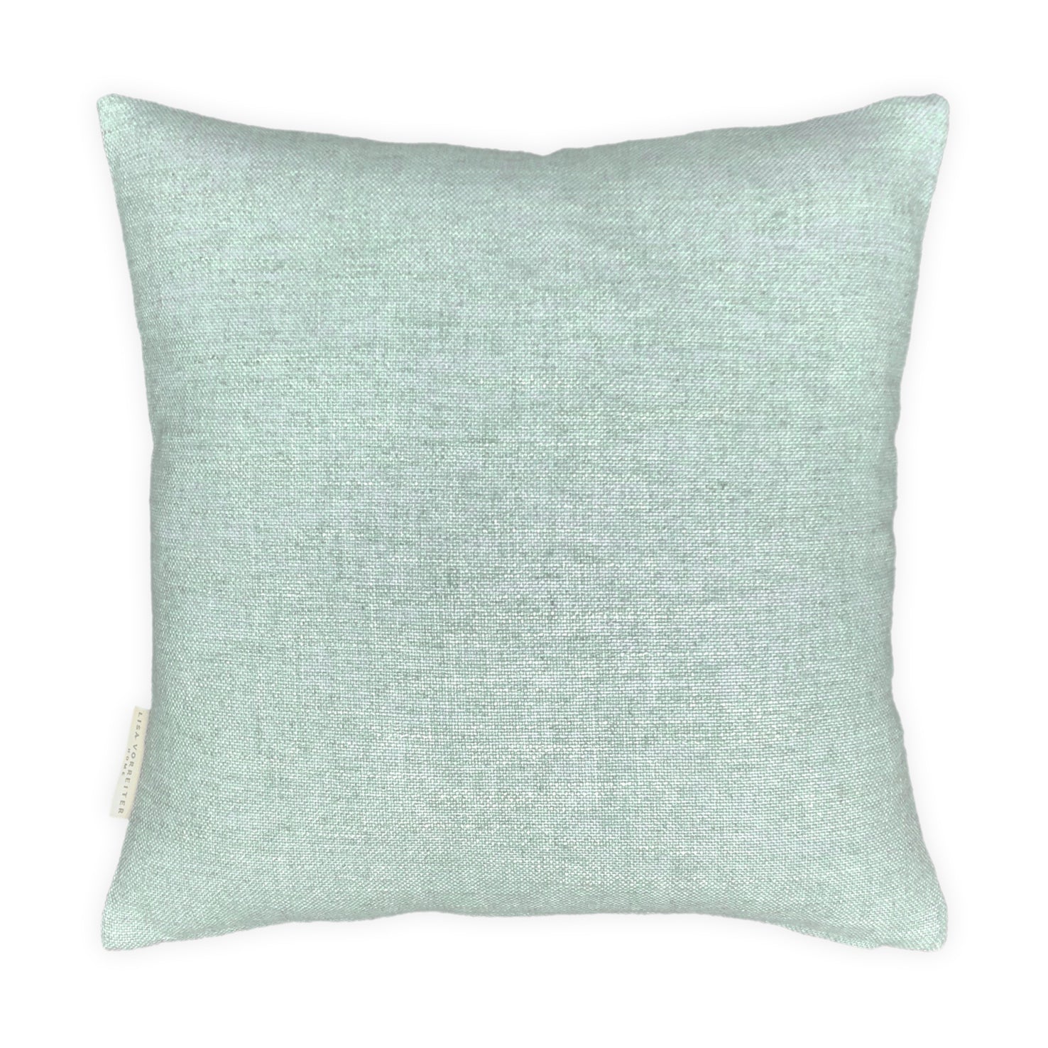 Floral Embroidered Striped Linen Cushion, Reversible - 40x40cm