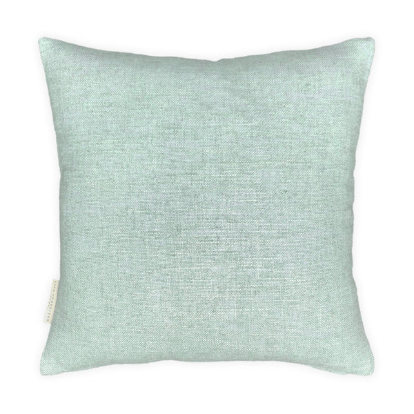 Floral Embroidered Striped Linen Cushion, Reversible - 40x40cm