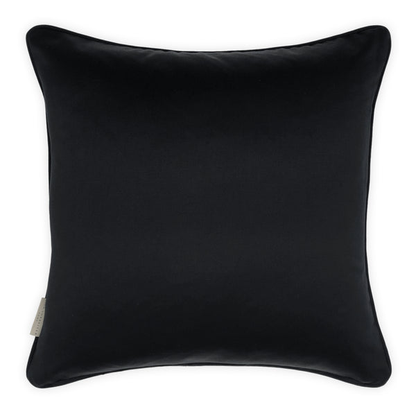 Multicoloured Geometric Striped Silk Cushion, Reversible - 50x50cm