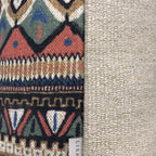 Multicoloured Thick Cotton Kilim Cushion, Reversible - 50x50cm
