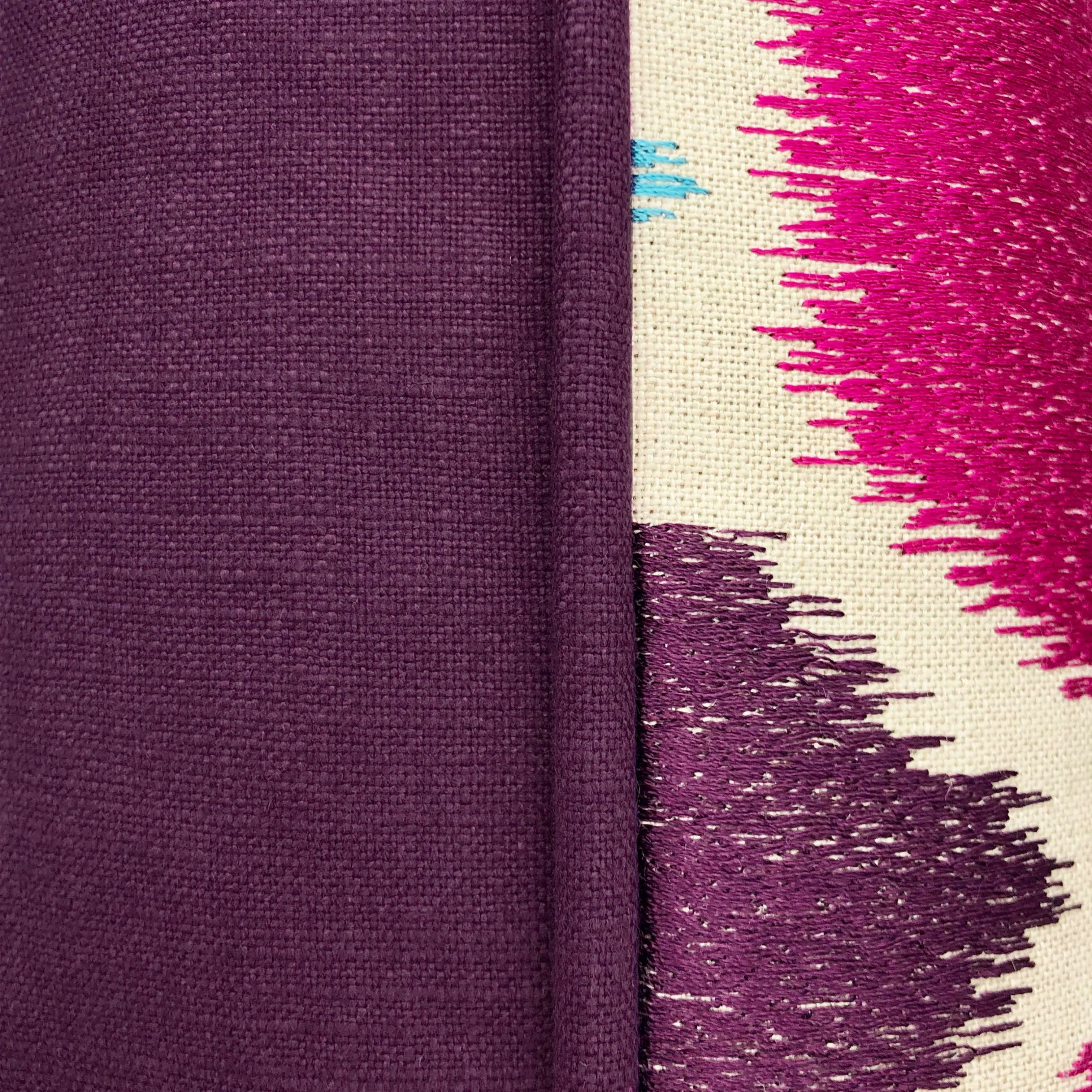 Bright Multicoloured Kilim Style Linen Cushion, Reversible - 40x40cm
