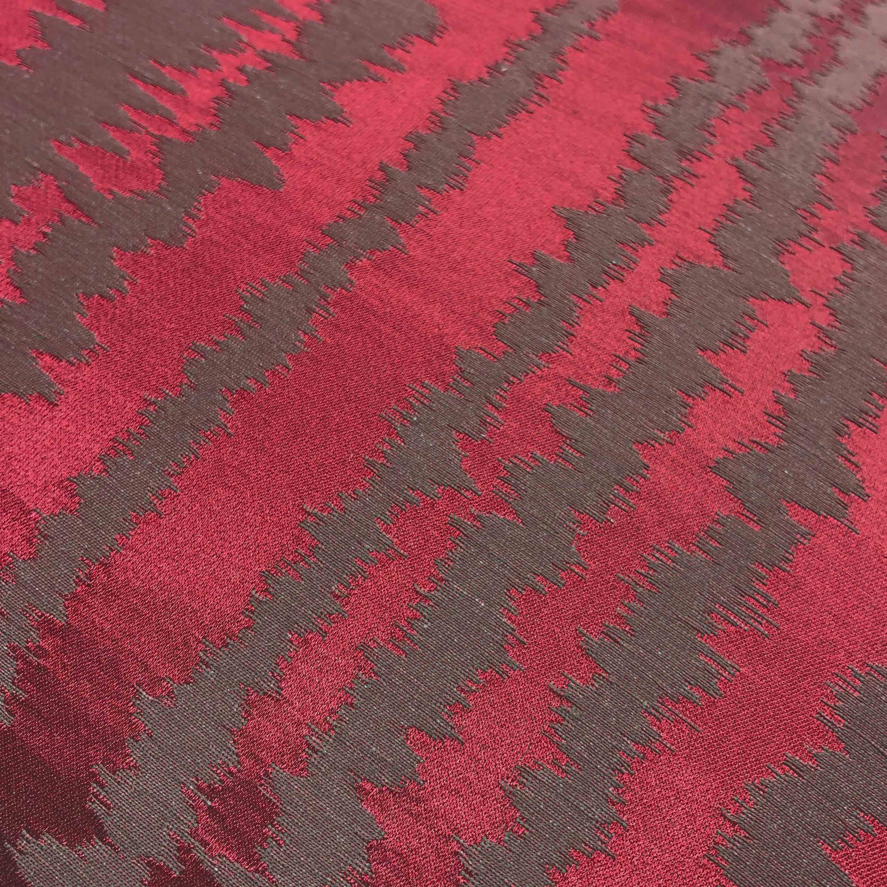 Deep Red Silk Taffeta Cushion - 60x60cm