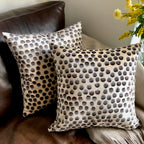 Multicoloured Spotted Velvet Cushion - 45x45cm